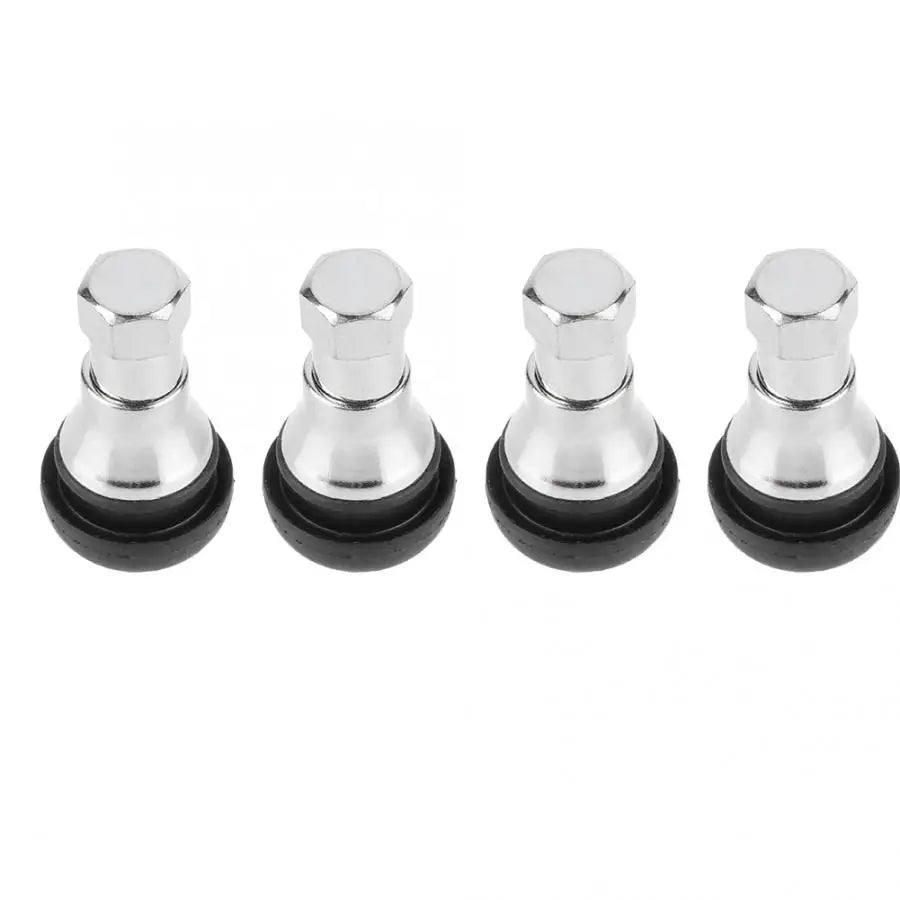Valve Stem Caps 4-Pack | Aluminum Alloy w/ Rubber Seal | All Vehicles