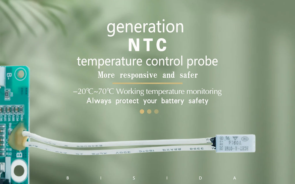 Bisida 7S–13S BMS | Balanced + Temp Control | 18650 Packs