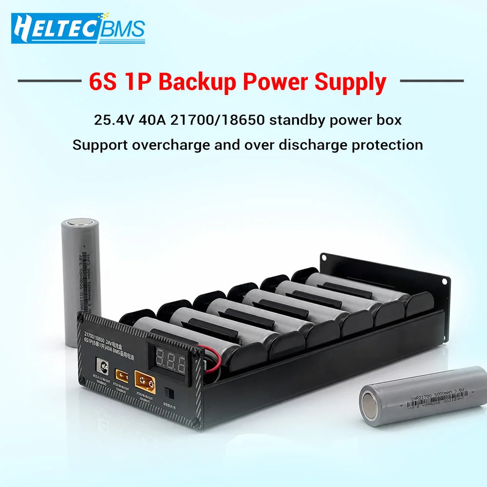 21700 6S1P Battery Box Kit | Weld-Free + Built-in 40A BMS | DIY 25.2V Backup Power Supply