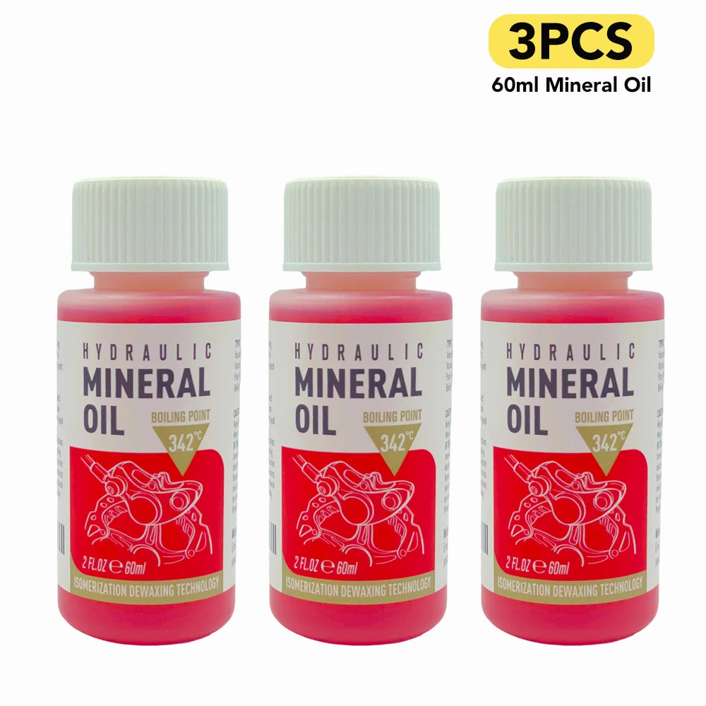 Hydraulic Disc Brake Bleed Kit + 60ml Mineral Oil | Fits Shimano, Tektro, SRAM, Nutt & Magura Brakes