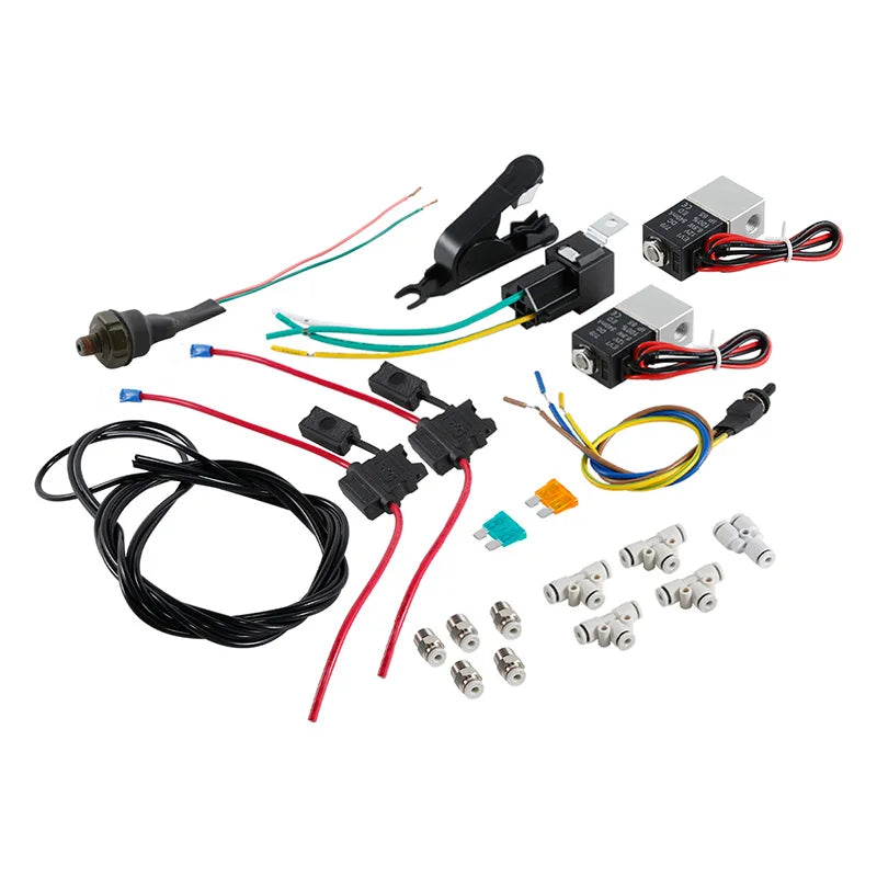 Rear Air Ride Suspension Kit | 12V with Tank | Harley 94–24