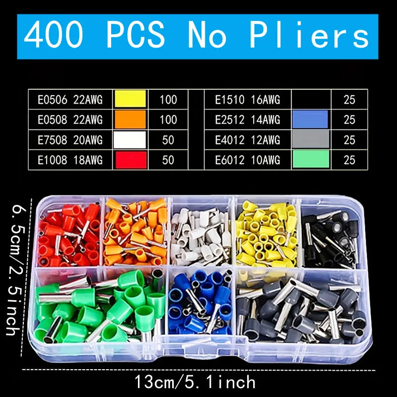 VE Tubular Crimp Terminal Kit | Insulated Ferrules | Boxed Assortment