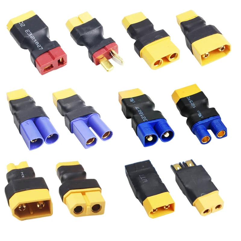 XT60 Adapter Plug Set | XT30/XT90/EC5/TRX Male–Female | RC LiPo