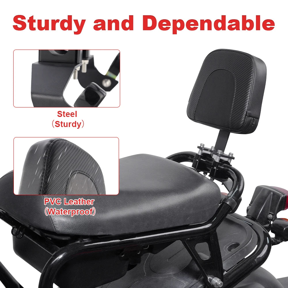 Passenger Seat Rear Backrest Cushion Back Rest Pad Motorcycle Backrest For Honda Ruckus / Zoomer NPS50 2003-2023 2024