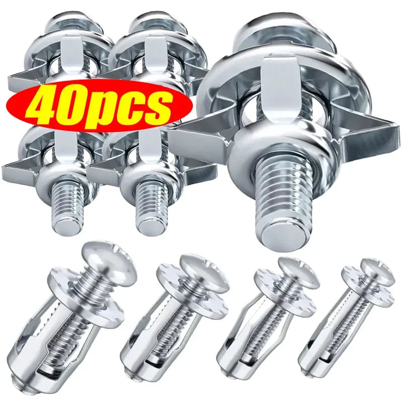 4-40pcs License Plate Bolt Kit Petal Shape Rivet Nut Screw Panel Clamp Lock Jack Nuts M4 M5 M6 M8Metal Rivetnut Auto Accessories