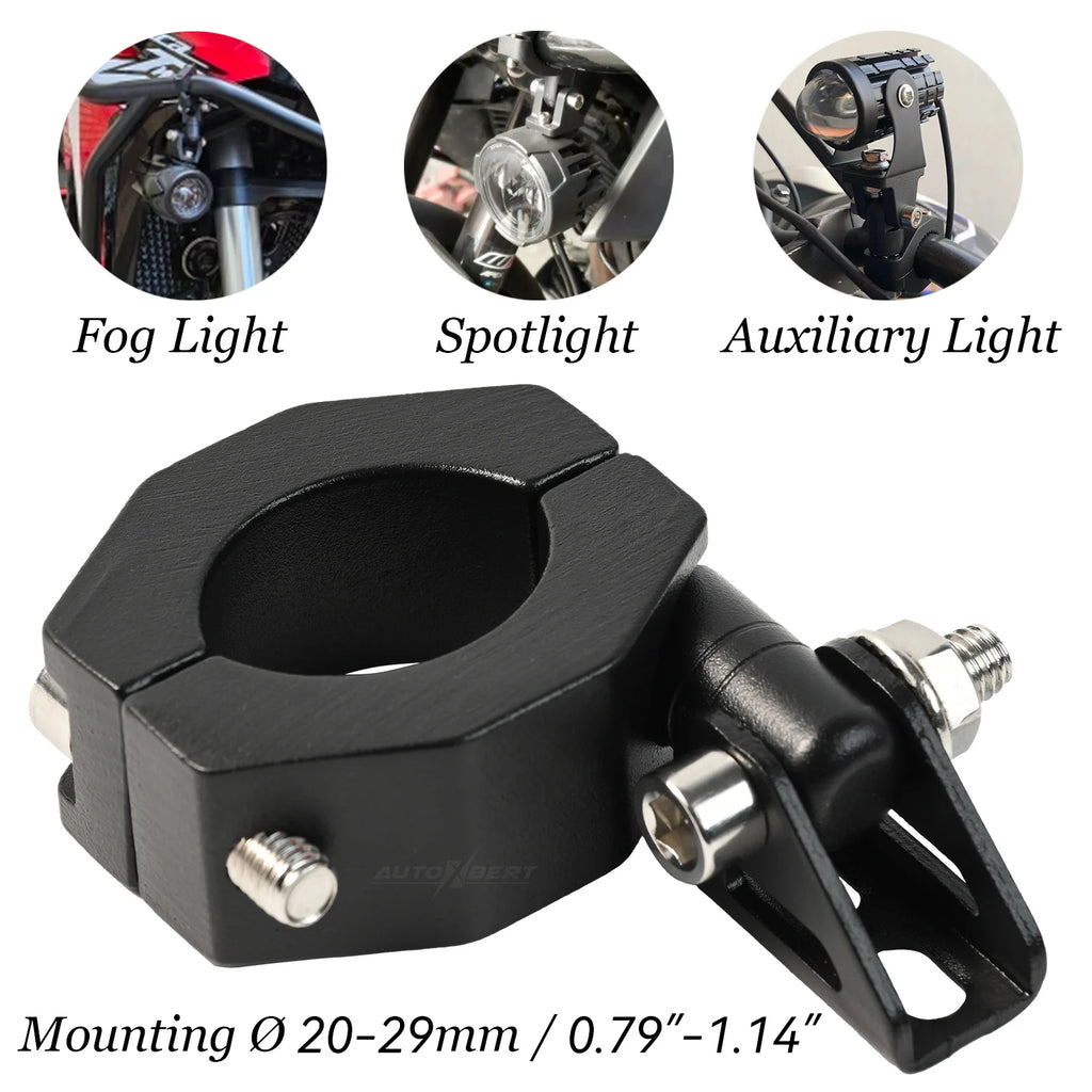 LED Light Mount Bracket | Adjustable Clamp | Motorcycle & ATV
