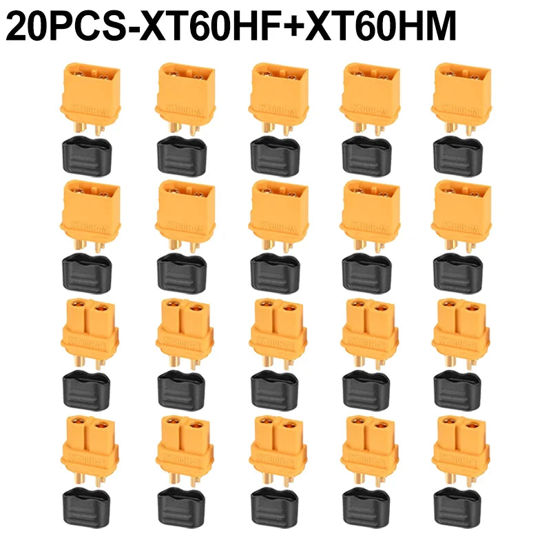 XT60H Bullet Connector Plugs | Male & Female w/ Sheath | RC LiPo