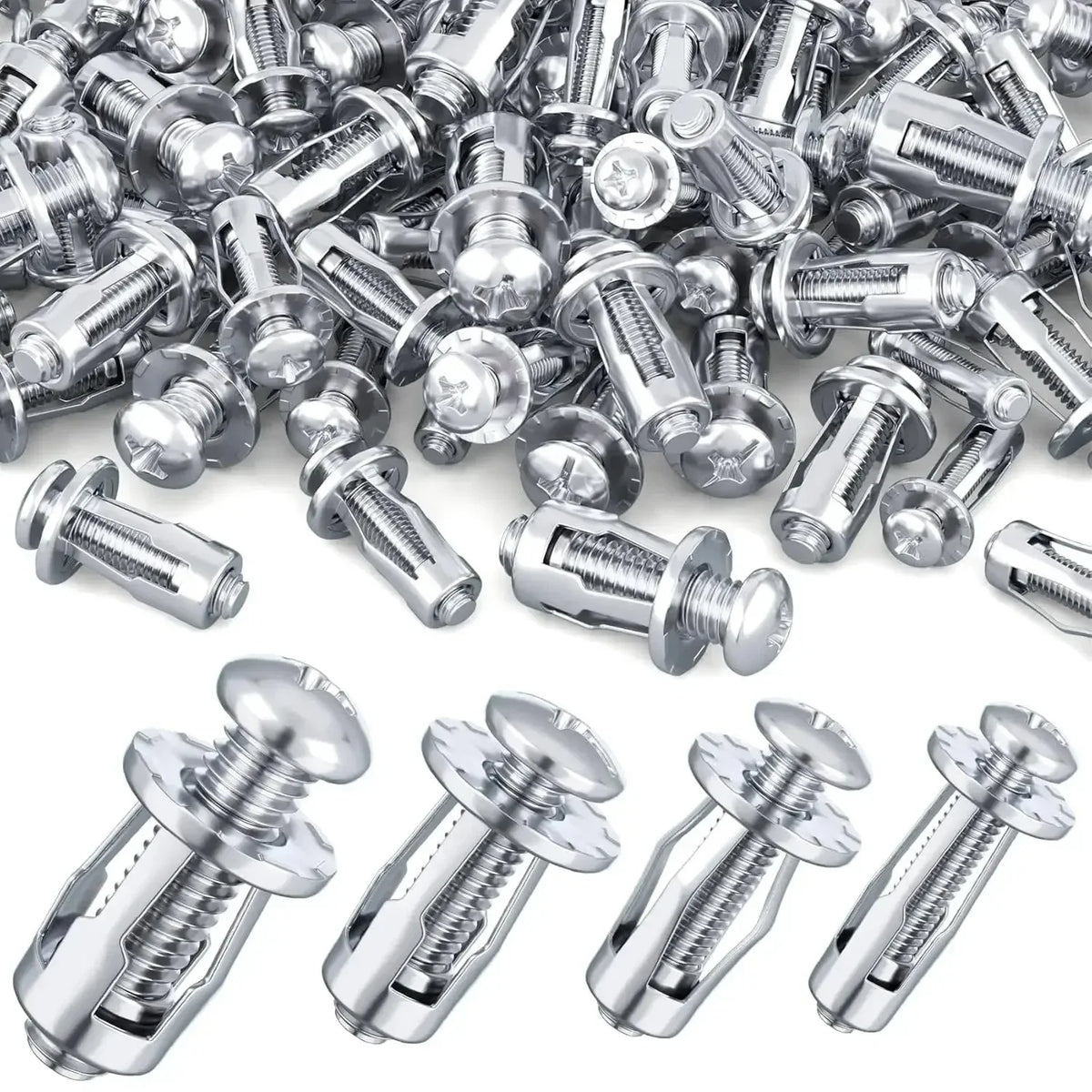 4-40pcs License Plate Bolt Kit Petal Shape Rivet Nut Screw Panel Clamp Lock Jack Nuts M4 M5 M6 M8Metal Rivetnut Auto Accessories