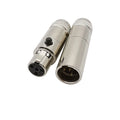 1Pair Metal Mini XLR 3/4/5/6 Pin Female Plug Male