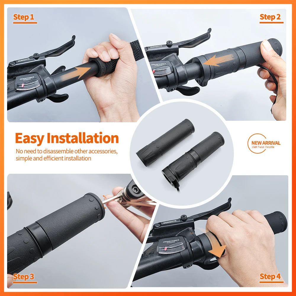 WUXING 158X Twist Throttle | Right Handle | 24–72V