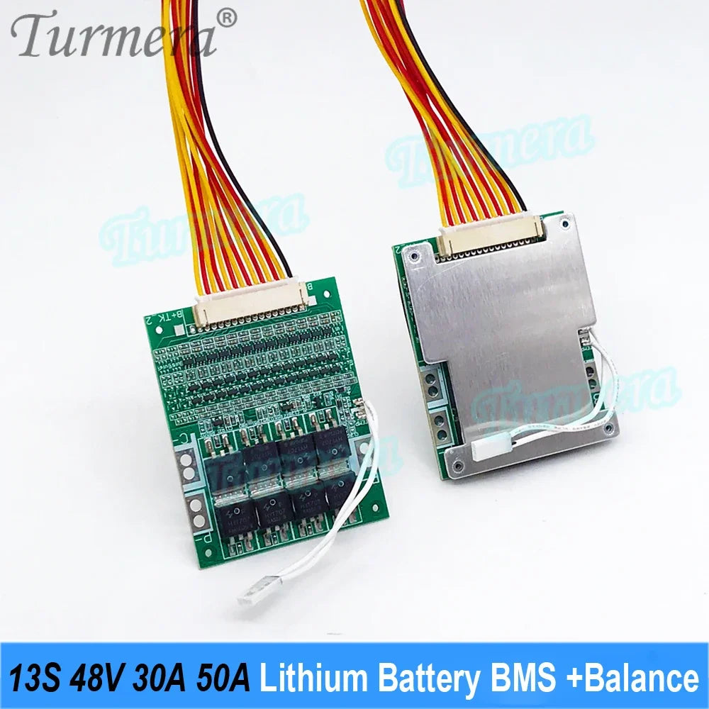 Turmera 48V Silver Fish Battery Bracket | 13S5P | 15A BMS | E-Bike