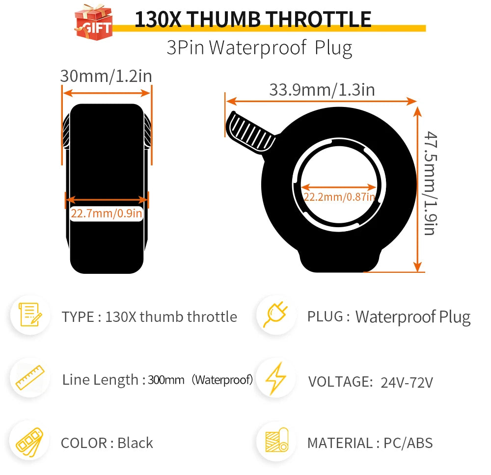 E-Bike Sine Wave Controller | S966 Display Ready | 24/36/48V