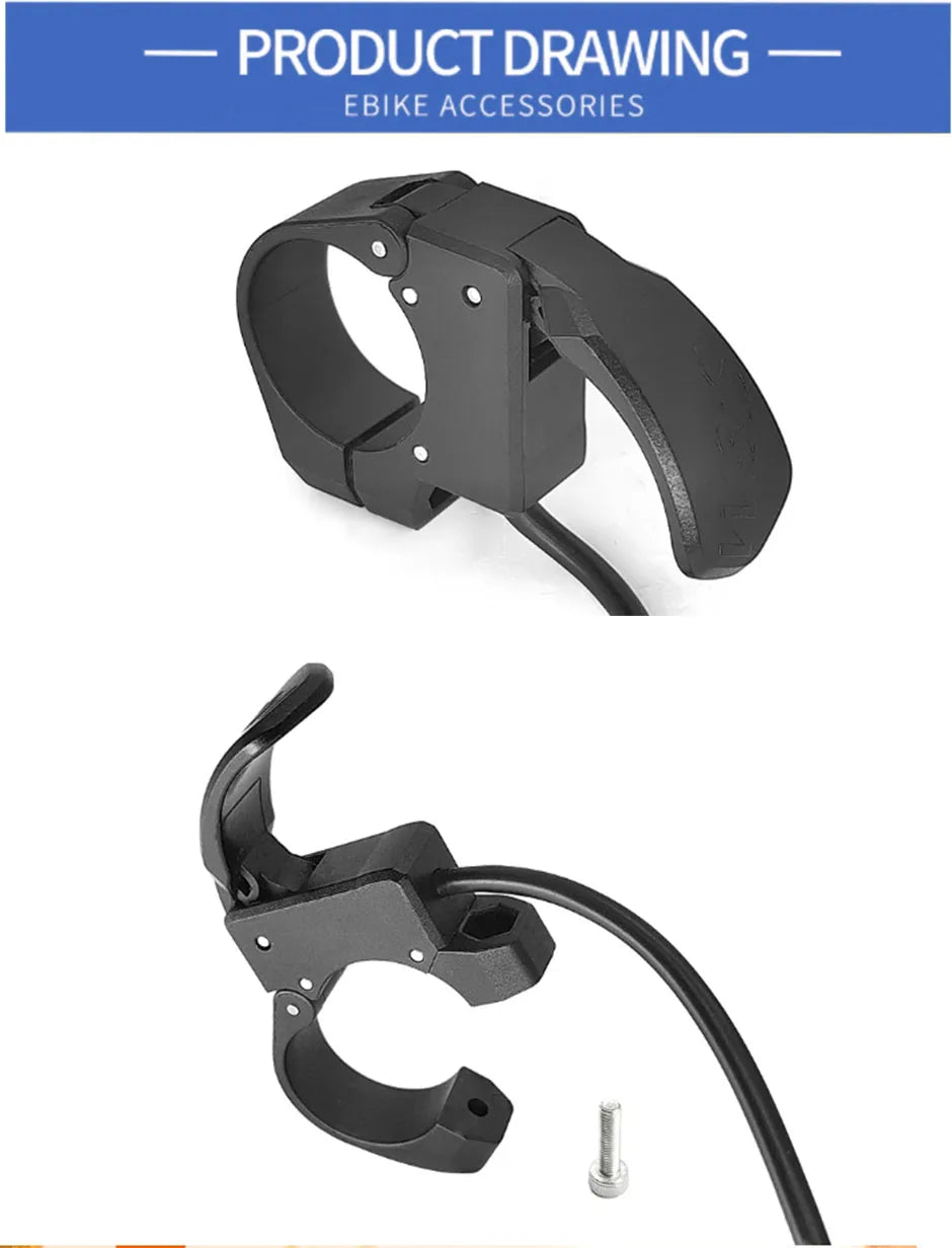 Mini Thumb Throttle 107X | 24V–72V | Left/Right E-Bike