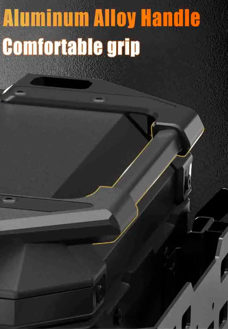 Aluminum Top Box 45L | Waterproof Trunk | Universal Moto Fit