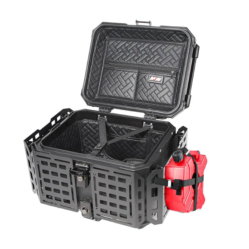 Aluminum Top Box 45L | Waterproof Trunk | Universal Moto Fit