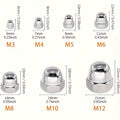 140-Pc Stainless Hex Bolt & Nut Set | M3-M12 Round Head | DIY/Auto