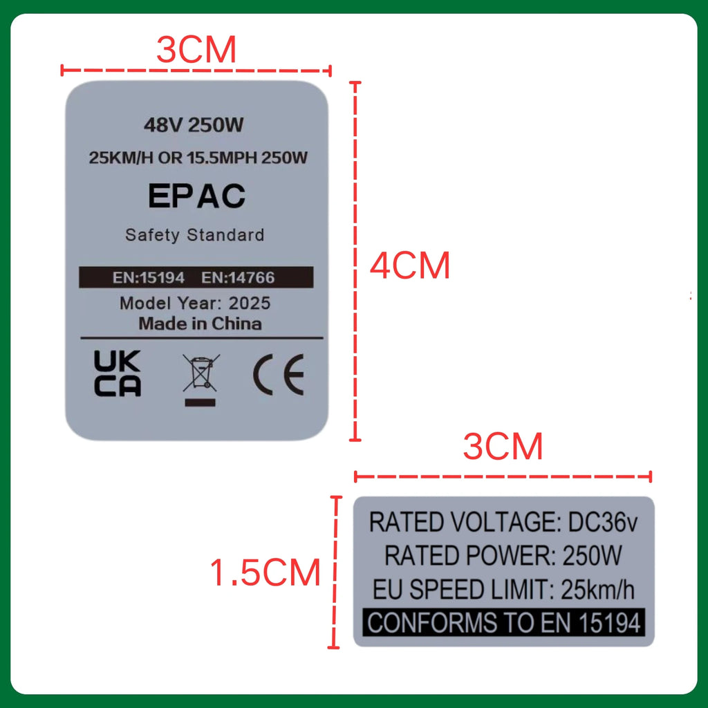 Ebike modification kit stickers,36V 48V 250W Electric Bike Lable,Compataible for Bafang Tongsheng and other Brand Conversion Kit