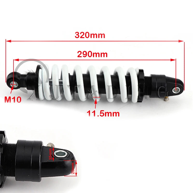 290mm Rear Shock | Adjustable Damping | Pit & Dirt Bikes