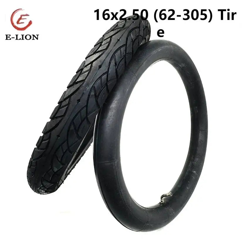 16×2.50 Tire + Tube Set | 62-305 | E-Bikes, Kids & Scooters