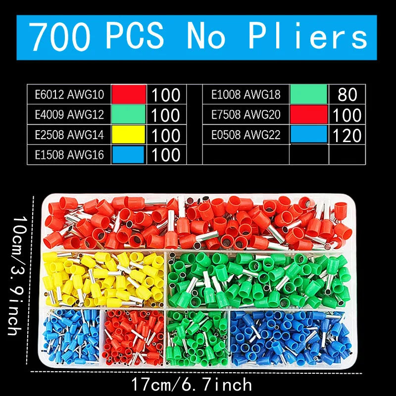 VE Tubular Crimp Terminal Kit | Insulated Ferrules | Boxed Assortment
