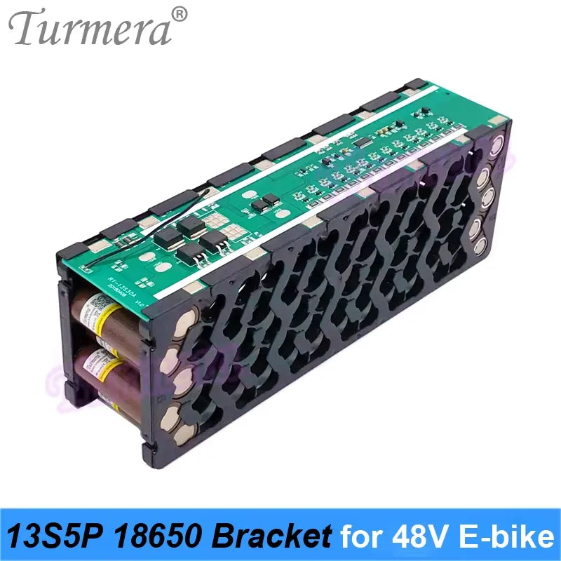 Turmera 48V Silver Fish Battery Bracket | 13S5P | 15A BMS | E-Bike