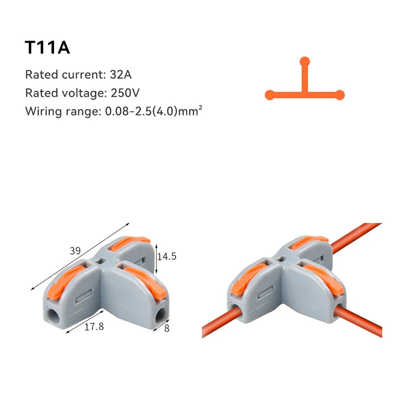Push-In Wire Connector Splitter | 1-In Multi-Out | 32A 250V