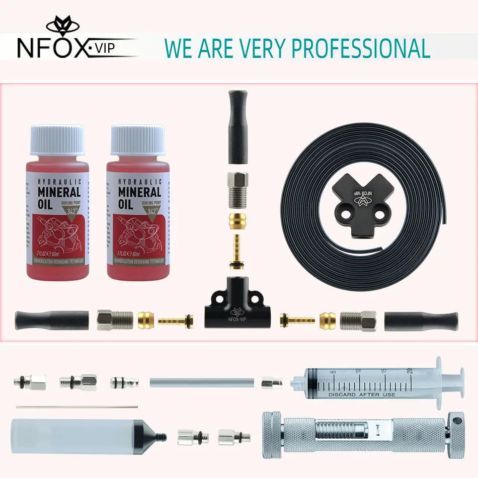 NFOX Hydraulic Brake Three-Way Connector | Aluminum One-to-Two Splitter | Tricycle