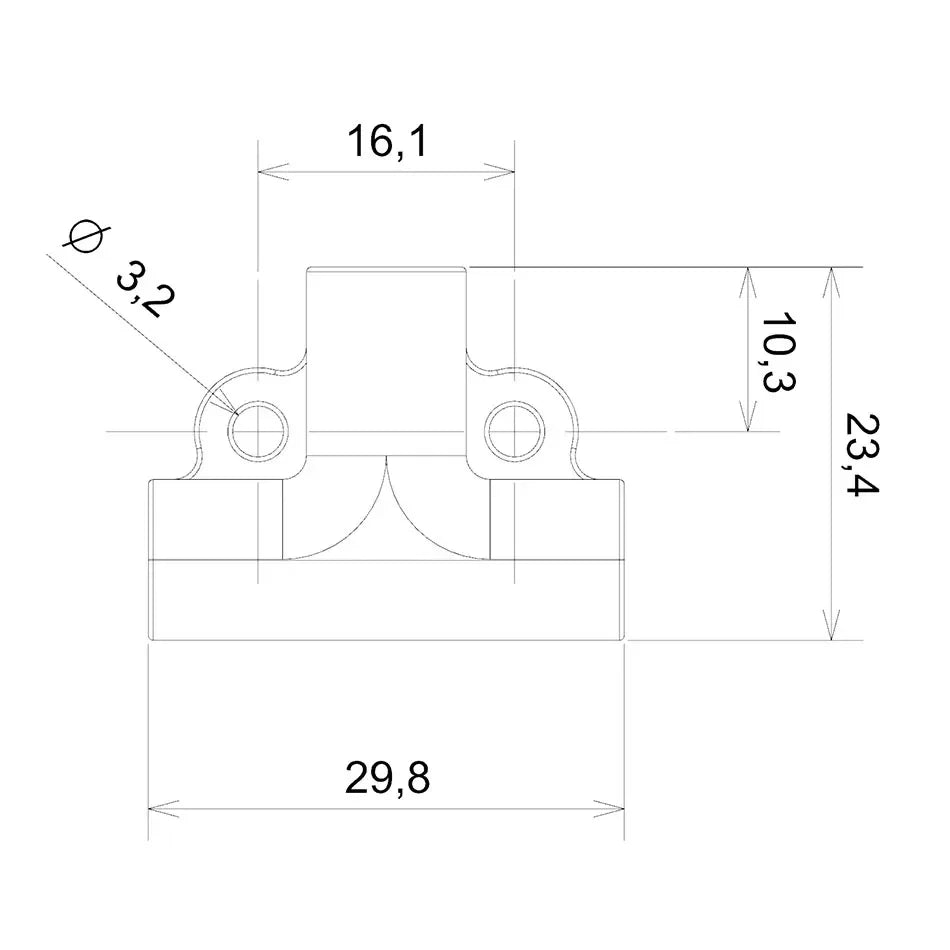 NFOX Hydraulic Brake Three-Way Connector | Aluminum One-to-Two Splitter | Tricycle