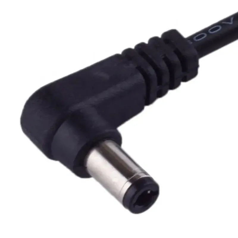 Stripped DC Power Connector L-Shaped 5.5mm 2.1mm 2.5mm Male Right Angle DC Power Cable For 5050 LED Strip Light CCTV Camera