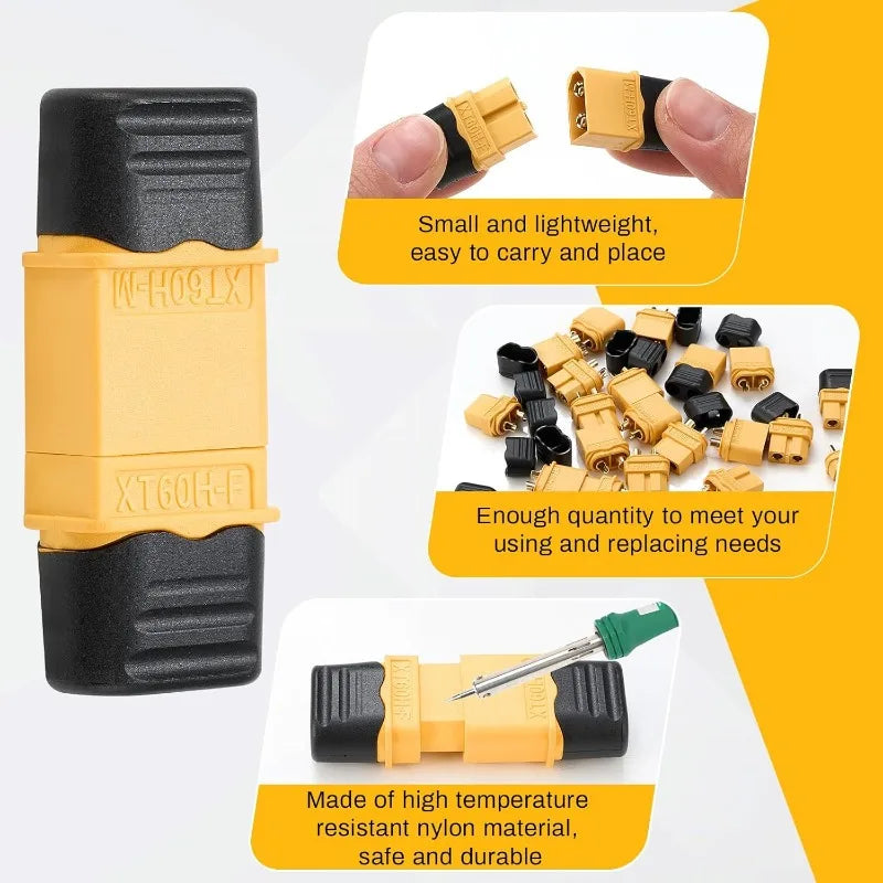 XT60H Bullet Connector Plugs | Male & Female w/ Sheath | RC LiPo