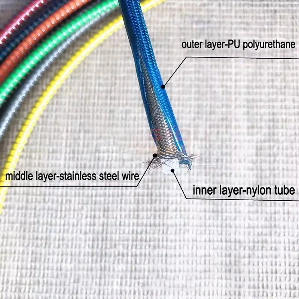 Braided Hydraulic Brake Hose | 10mm Banjo, 28-Degree Fitting | Universal Motorcycle Racing Line