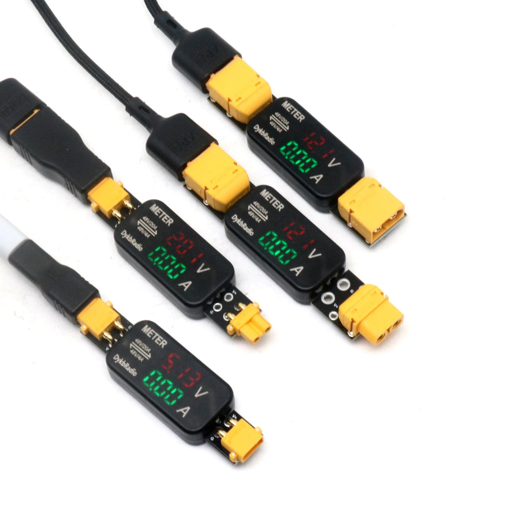 XT30/XT60 DC Meter | Voltage & Current | 20A Bidirectional