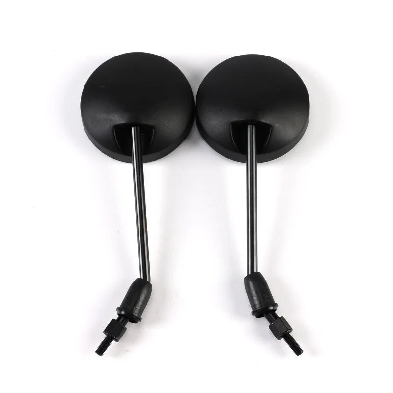 Universal Motorcycle Mirrors | 8mm Adjustable | Pair, Black