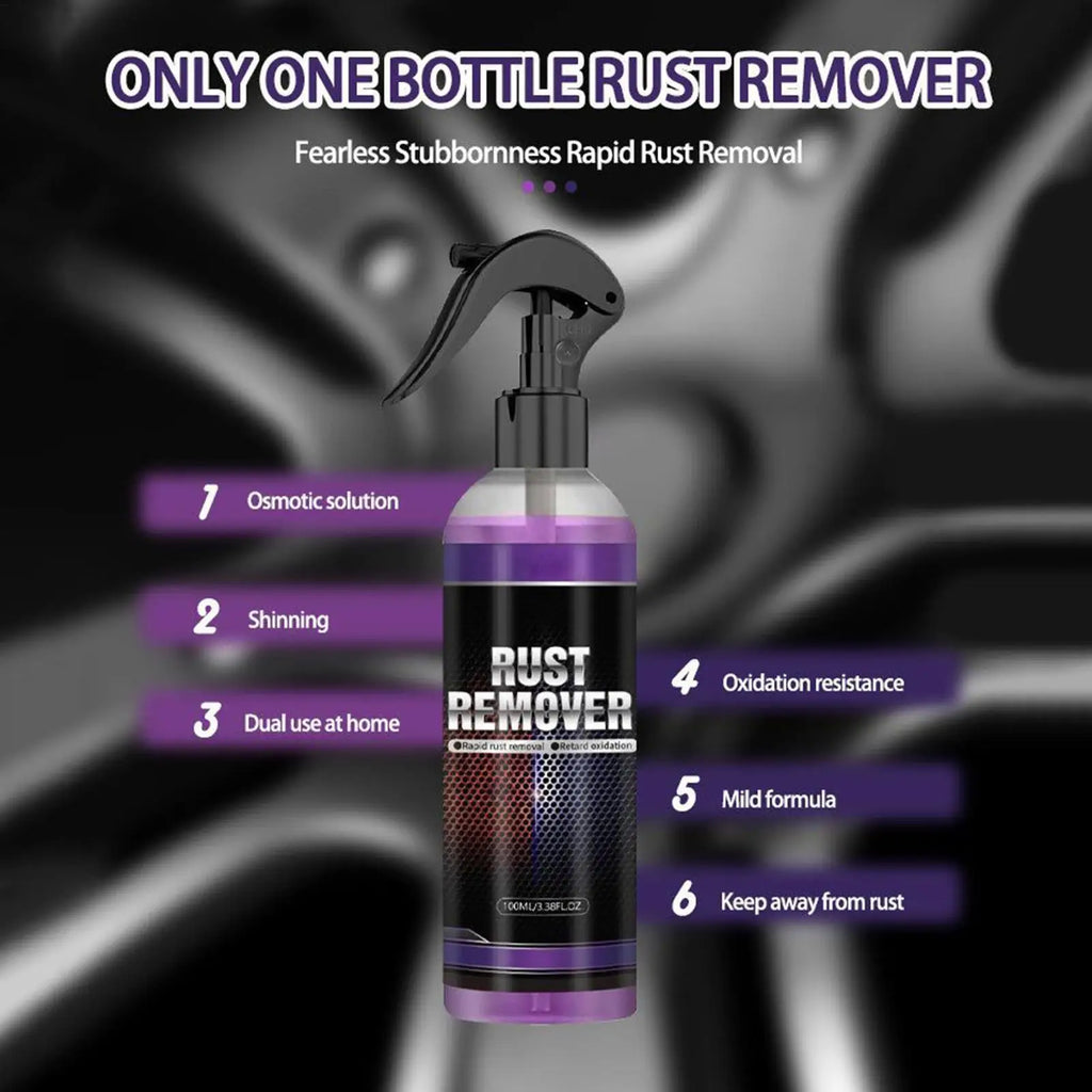 100ml Removal Cleaning Spray Rust Remover For Metal Rust Removal Spray for Beginners Family Automotive Interior Truck SUVs