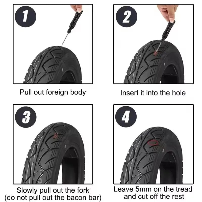 Tubeless Tire Repair Kit | Sealant + Rubber Strips | Road Bike