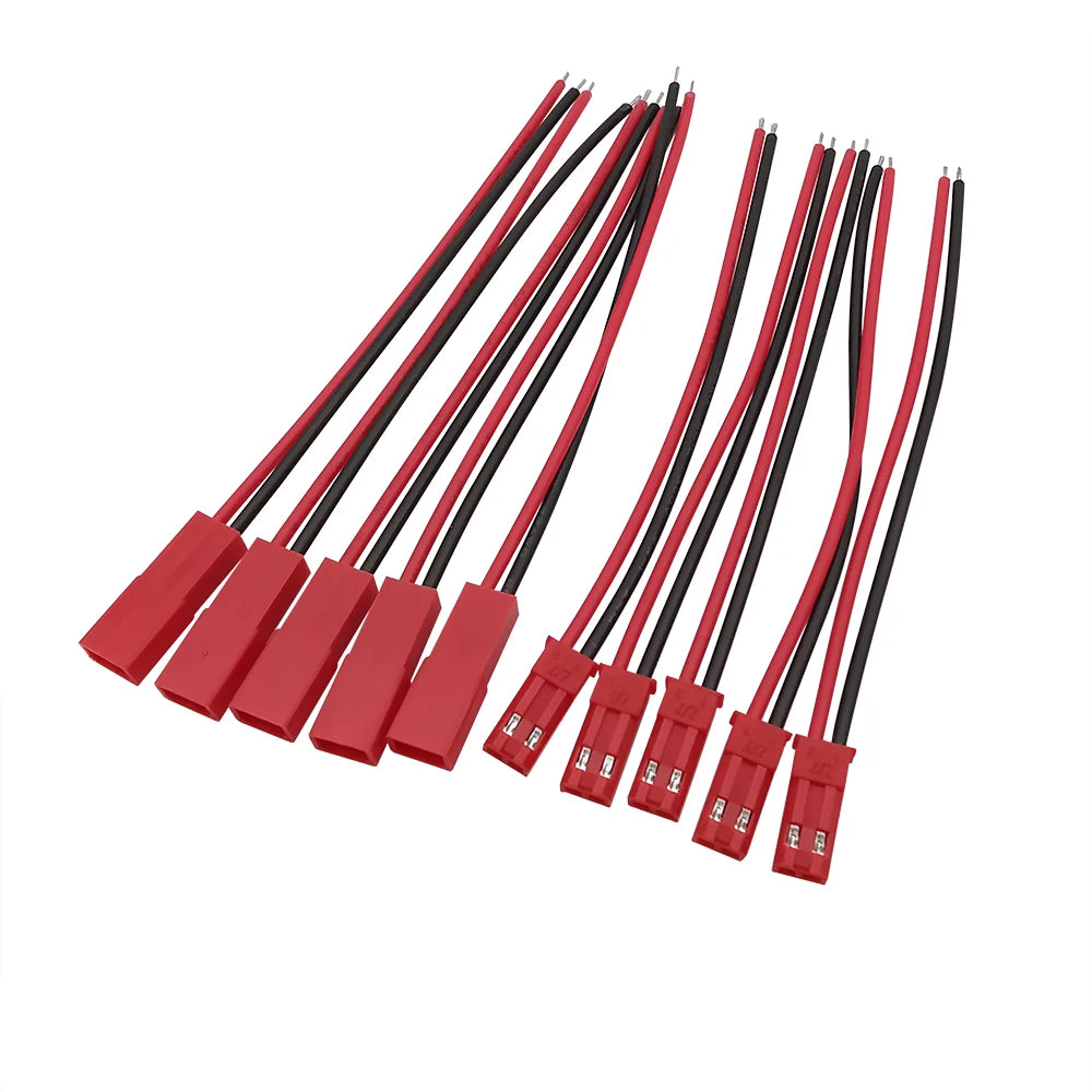 JST 2-Pin Connector Cables | Male & Female | LED Strip / RC BEC