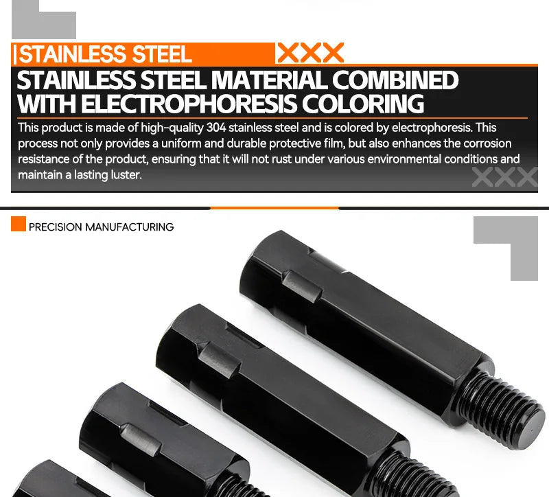 Mirror Extension Adapters | M8/M10, Left & Right Thread | Motorcycles