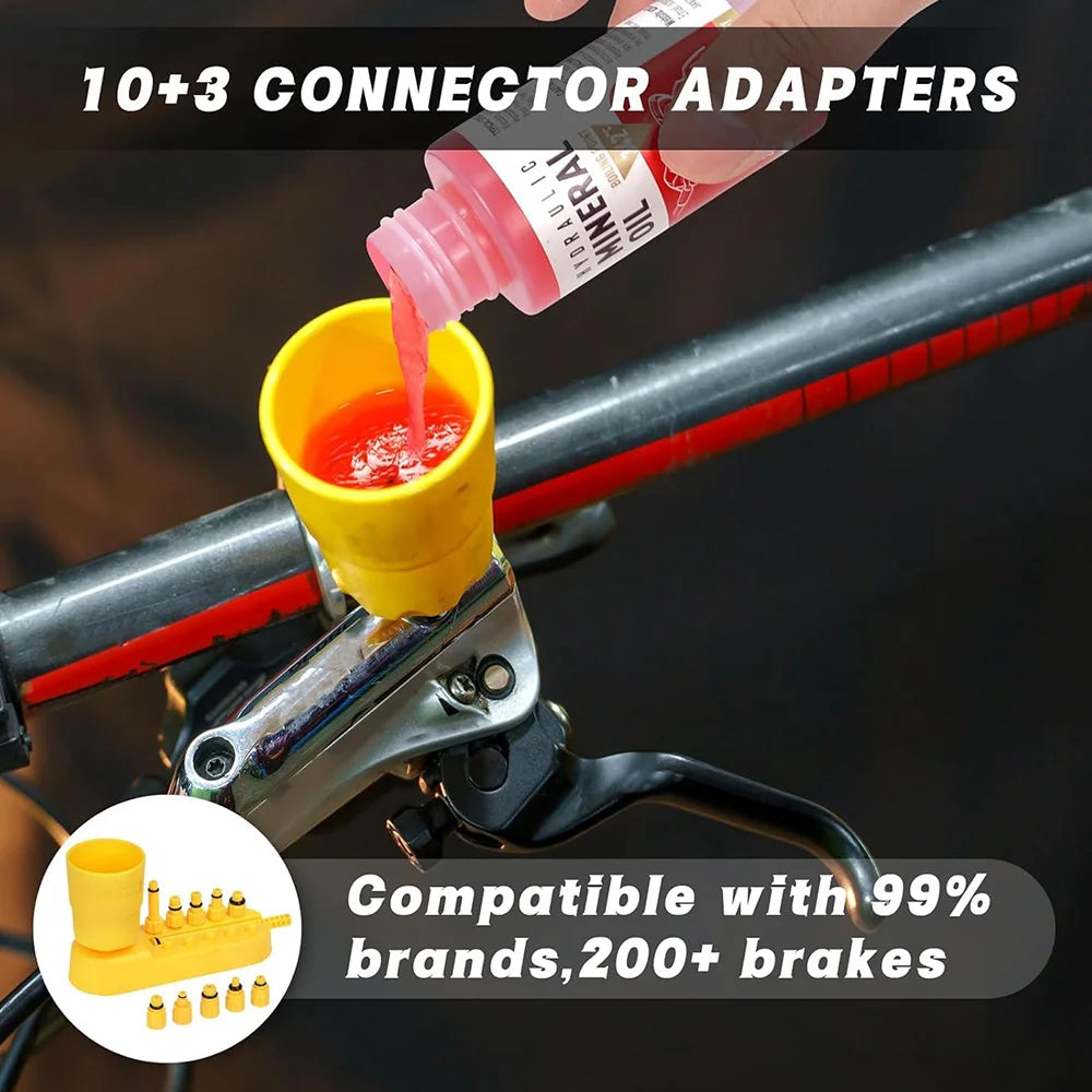 Hydraulic Disc Brake Bleed Kit + 60ml Mineral Oil | Fits Shimano, Tektro, SRAM, Nutt & Magura Brakes