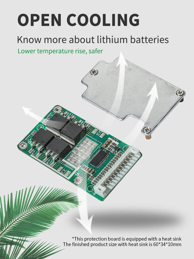 Bisida 7S–13S BMS | Balanced + Temp Control | 18650 Packs