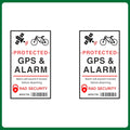 68mm * 40mm GPS Protected Tracking Warning Sticker Bicycle Bike Theft Prevention