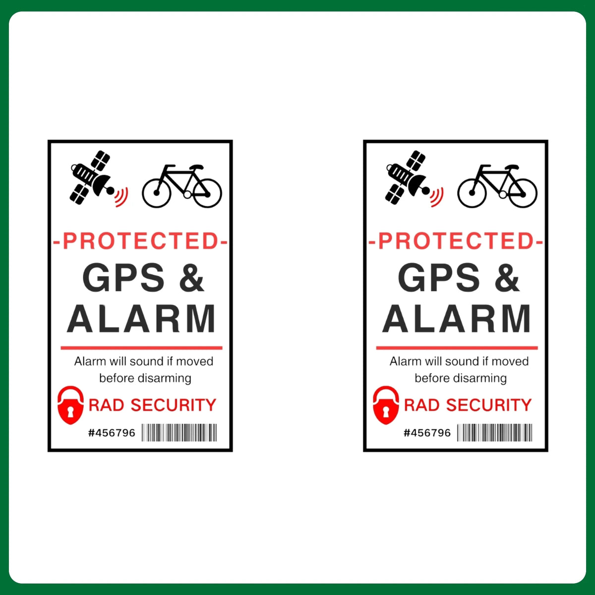 68mm * 40mm GPS Protected Tracking Warning Sticker Bicycle Bike Theft Prevention