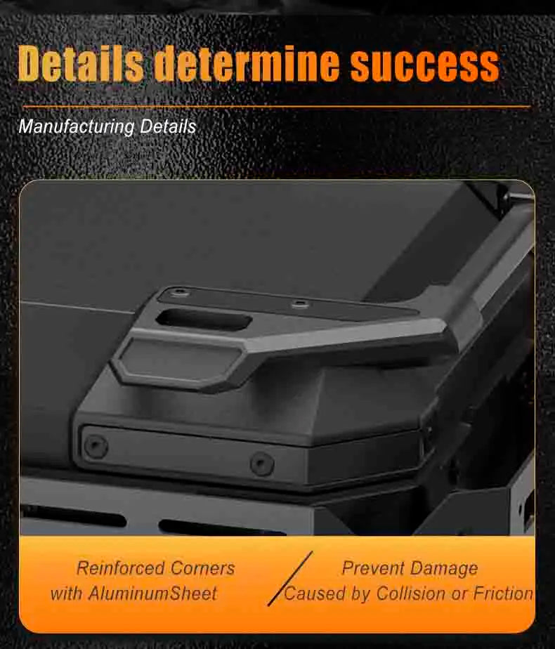 Aluminum Top Box 45L | Waterproof Trunk | Universal Moto Fit