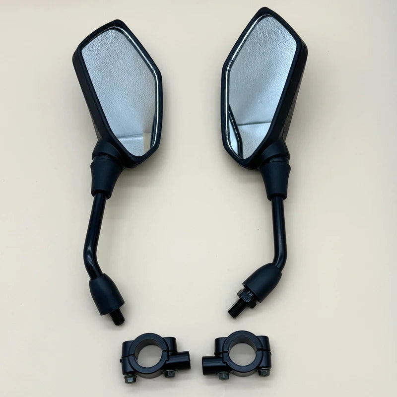 Handlebar Mirrors (Pair) | Convex Wide-Angle | 8/10mm Mount