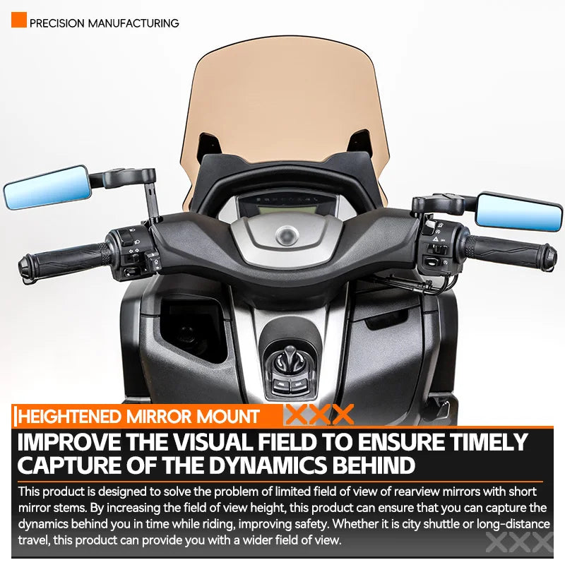 Mirror Extension Adapters | M8/M10, Left & Right Thread | Motorcycles
