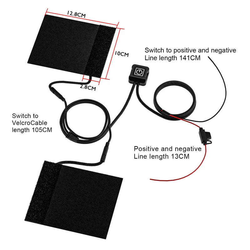 12V Heated Handlebar Grips | 3 Heat Settings | Moto/E-Bike/ATV