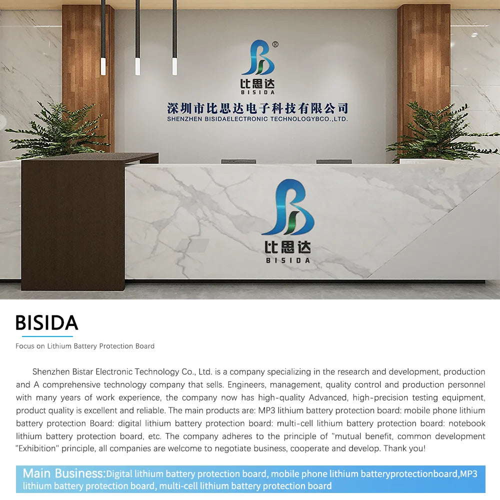 Bisida 10S 36V 15A BMS | Split Port w/ NTC | Li-Ion Pack