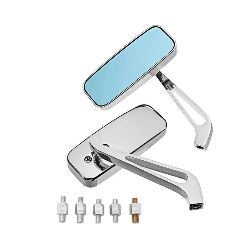 Universal Side Mirrors | Adjustable Rear-View Pair | 8mm/10mm Thread