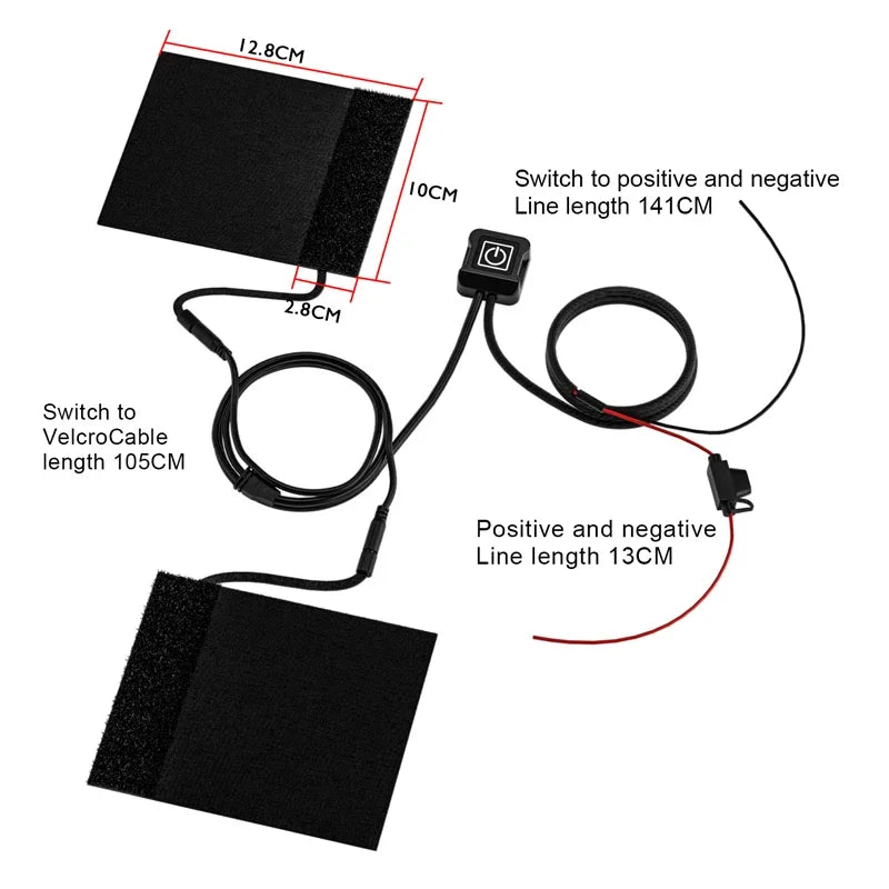 12V Heated Handlebar Grips | 3 Heat Settings | Moto/E-Bike/ATV