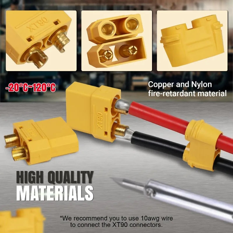 XT90 Connector Plugs | Male & Female | RC LiPo / Drone