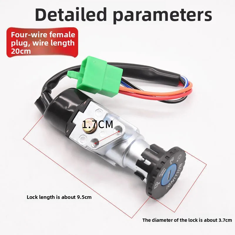 HJ110 Full Vehicle Lock Set | Steering Head Lock | Anti-Theft